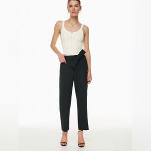 Aritzia Wilfred Tie-Front Pant in Black